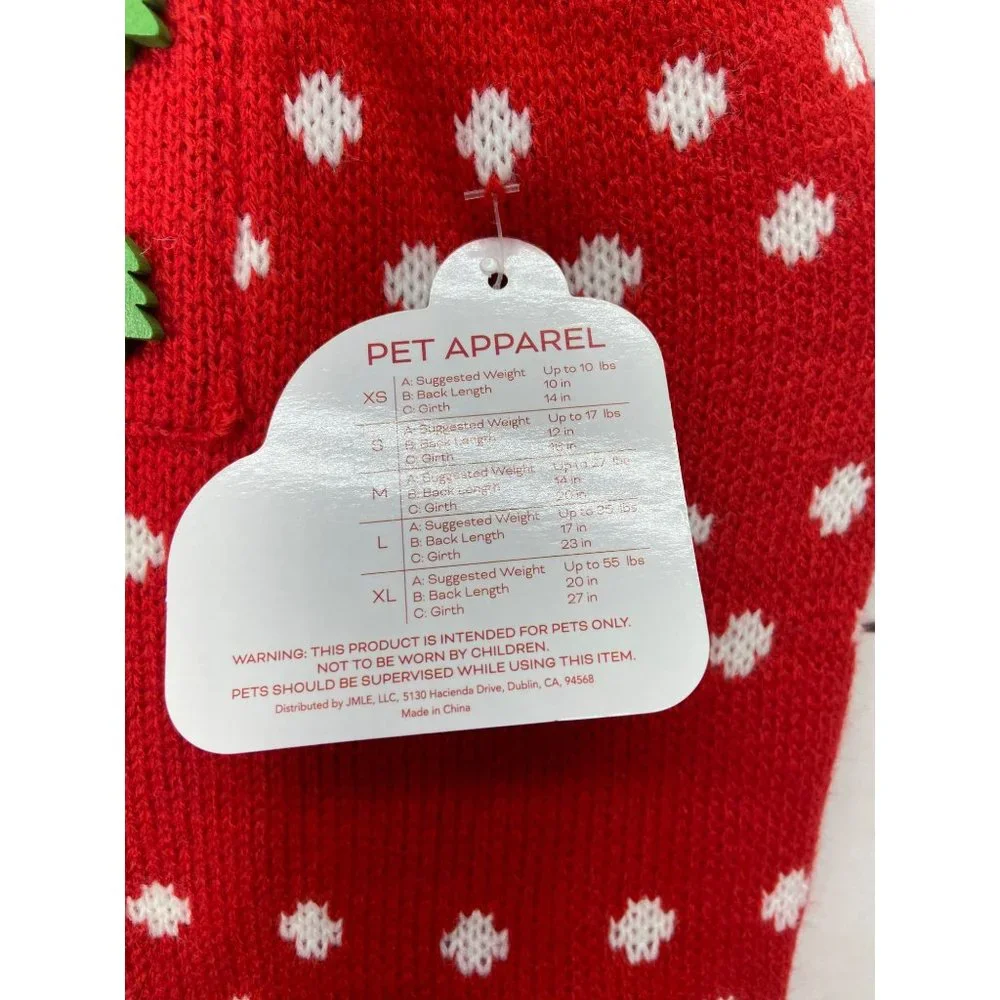 CSCHome Dogs Sweater Pullover Knitwear Christmas Holiday Pet Outfits Washable Do